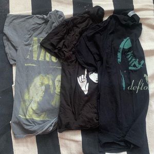 Deftones, Nirvana, and Emily The Strange bundle of 3 T-shirts